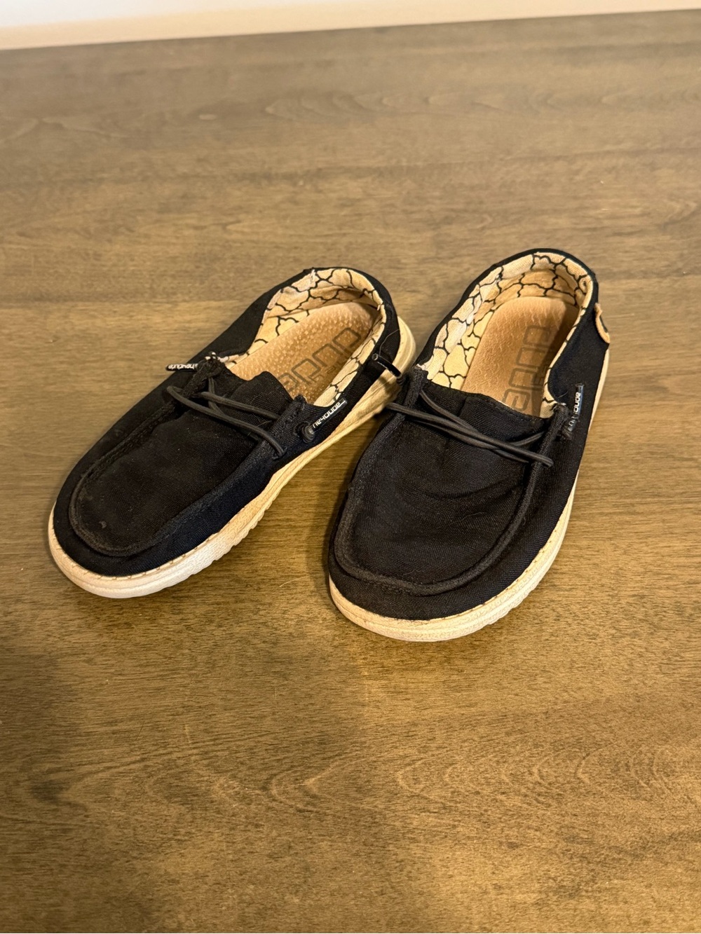 Hey Dude Wendy Toddler  Black Slip On Canvas Shoes Size 10